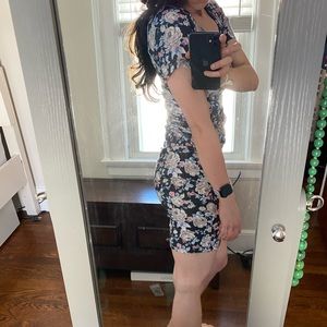 Navy floral dress